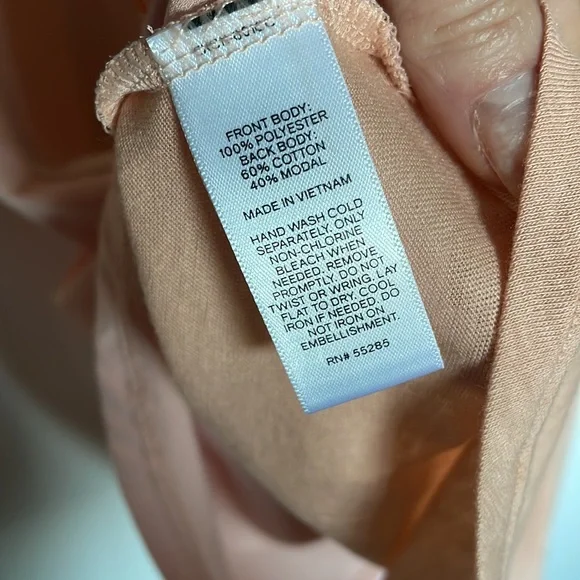 NWT Express blush Bead Accent blouse - Picture 7 of 8